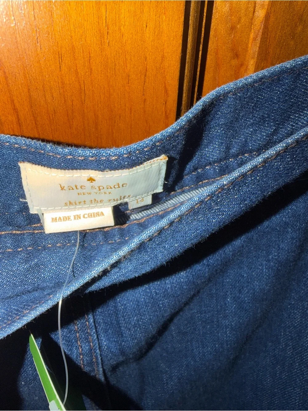 kate spade Indigo Denim Panel Midi Skirt